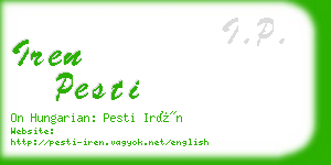 iren pesti business card